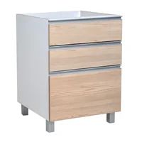 Bajo mesada 60 x 81.9 cm Potenza 3 cajones champagne