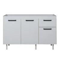 Bajo mesada 3 puertas 1 cajón Turin blanco 82.5 x 120 x 50 cm