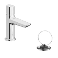 Grifería monocomando para lavatorio bajo Cilindra plateada