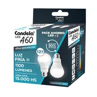 Pack de 2 lámparas de luz LED 12 W E27 luz fría