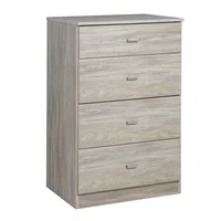 Cómoda de MDP Piu 4 cajones fresno blanco