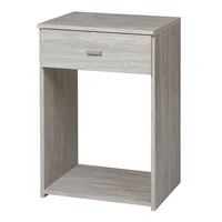 Mesa de luz Piu con 1 cajón fresno blanco