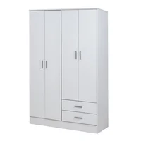 Placard Tana Piu 4 puertas con 2 cajones blanco