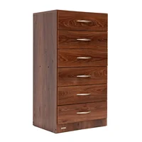 Cómoda de aglomerado 6 cajones roble antiguo