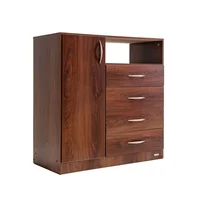 Cómoda de aglomerado 4 cajones roble antiguo