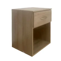 Mesa de luz con 1 cajón beige savanna