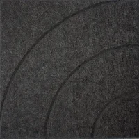 Panel autoadhesivo Curve black 30 x 30 cm