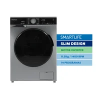 Lavarropas automático carga frontal 11.5 kg gris SL-WMI1151400G