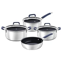 Batería de cocina Romagna 4 piezas plateado