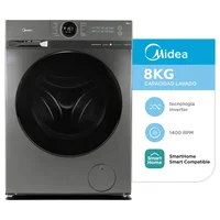 Lavarropas automático carga frontal inverter 8 kg Wifi Titanium