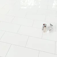 Porcelanato pulido S White blanco brillante 30 x 60 cm