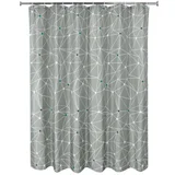 Cortina de baño 178 x 180 cm Geo Line gris y blanco