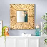 Espejo cuadrado 65 x 65 cm café