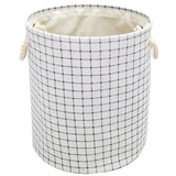 Cesto de ropa Checker para baño blanco 40 x 35 cm