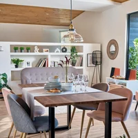 Lámpara de techo colgante dorada 1 luz E27