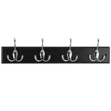 Perchero de pared de madera 4 ganchos