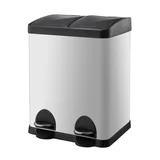 Cesto de basura a pedal 30 L de acero inoxidable