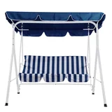 Sillón columpio 3 personas azul