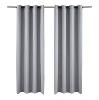 Cortina de tela Pespunte 140 x 220 cm gris