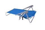 Reposera plegable de aluminio y tela azul