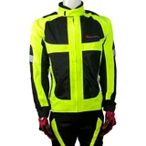 Campera para moto negra y verde L
