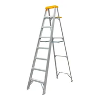 Escalera tijera 7 peldaños 2.49 m aluminio 102 kg
