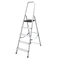 Escalera tijera 5 peldaños aluminio 150 kg