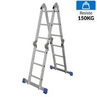 Escalera articulada aluminio 3.55 m 150 kg