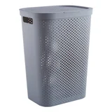 Cesto de ropa con tapa gris 60 Lts. 59 x 44 cm