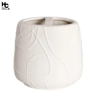 Portacepillos Art de cerámica blanco