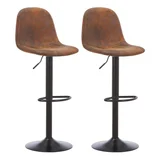 Pack de 2 taburetes Franke negro y café