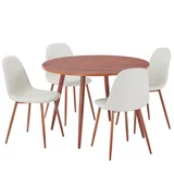 Juego de comedor Anand mesa redonda y 4 sillas