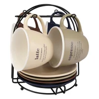 Set de 4 tazas 250 ml Rack metal