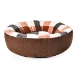 Cama redonda perros marrón 60 x 14 cm