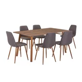 Juego de comedor Mira mesa rectangular y 6 sillas