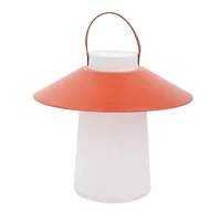 Lámpara de mesa exterior de mesa LED USB IP44 Camp roja