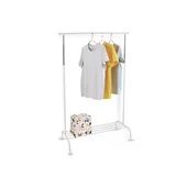 Perchero de pie extensible con ruedas 111 x 175 x 50 cm blanco