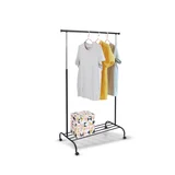 Perchero de pie extensible con ruedas 111 x 175 x 50 cm negro
