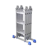 Escalera multipropósito 12 peldaños 3.55 m aluminio 150 kg