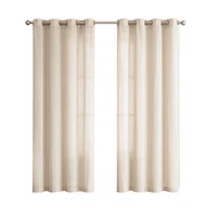 Cortina de tela 140 x 220 cm beige y natural