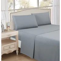 Juego de sábana 1 plaza y media Basic gris