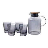 Set jarra 1750 ml + 4 vasos vidrio