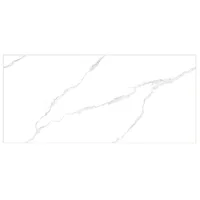 Porcelanato símil mármol Milano White brillante 60 x 120 cm