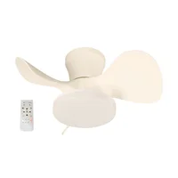 Ventilador de techo luz LED Tom 3 aspas con control remoto blanco