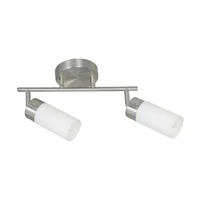 Lampara de techo spot riel Denver 2 luces E27 satin