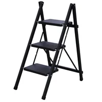 Escalera tijera slim 3 peldaños 85 cm acero