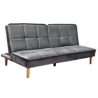 Futón Lunel 2 cuerpos 1 plaza gris