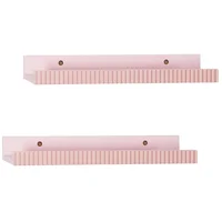 Pack de 2 repisas flotantes 40 x 10 cm rosa