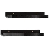 Pack de 2 repisas flotantes 40 x 10 cm negro