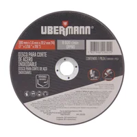 Disco de corte para metal 180 mm